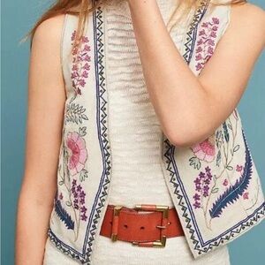 Anthropologie Ett:Twa Belle Embroidered Vest, 0/32